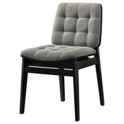 Redbridge Upholstered Side Chair Grey and Black (Set of 2) - 193962BLK