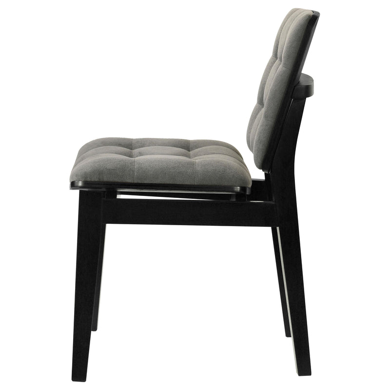 Redbridge Upholstered Side Chair Grey and Black (Set of 2) - 193962BLK