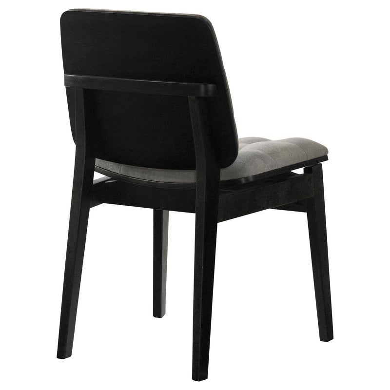 Redbridge Upholstered Side Chair Grey and Black (Set of 2) - 193962BLK