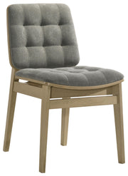 Redbridge Upholstered Side Chair Grey and Natural Oak (Set of 2) - 193962NAT