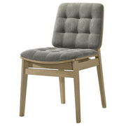 Redbridge Upholstered Side Chair Grey and Natural Oak (Set of 2) - 193962NAT