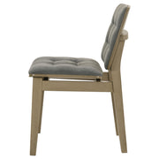 Redbridge Upholstered Side Chair Grey and Natural Oak (Set of 2) - 193962NAT