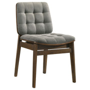 Redbridge Upholstered Side Chair Grey and Walnut (Set of 2) - 193962WAL
