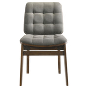 Redbridge Upholstered Side Chair Grey and Walnut (Set of 2) - 193962WAL