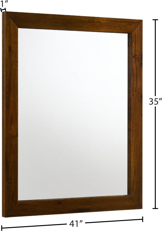 Reed Wood Frame Mirror in Antique - Reed-M