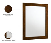 Reed Wood Frame Mirror in Antique - Reed-M