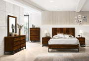 Reed Wood King Bed (3 Boxes) in Brown - Gate FurnitureKing Bed
