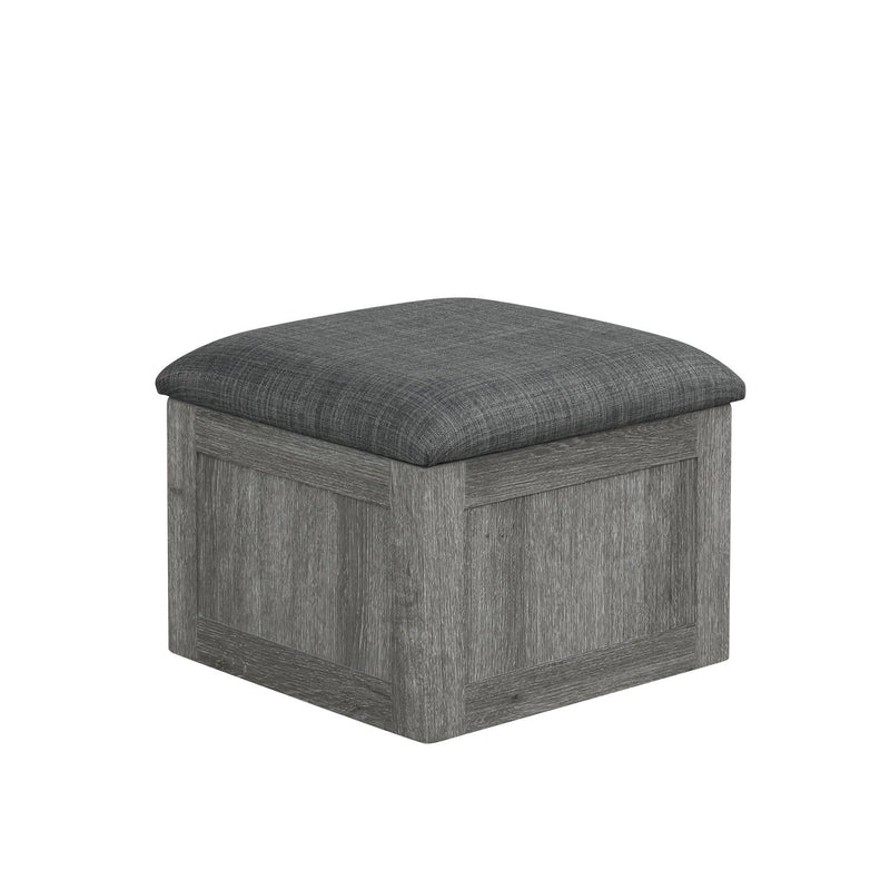 Reef – Gray 5PC Coffee Table Set. Includes 4 Cushioned Storage Ottomans - T144-C-Table