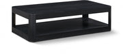 Reeves Solid Wood And Burl Veneer Coffee Table in Black - 99068Black-CT
