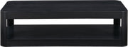Reeves Solid Wood And Burl Veneer Coffee Table in Black - 99068Black-CT