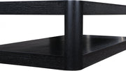 Reeves Solid Wood And Burl Veneer Coffee Table in Black - 99068Black-CT