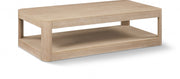 Reeves Solid Wood And Burl Veneer Coffee Table in Natural - 99068Oak-CT
