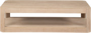 Reeves Solid Wood And Burl Veneer Coffee Table in Natural - 99068Oak-CT