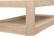 Reeves Solid Wood And Burl Veneer Coffee Table in Natural - 99068Oak-CT