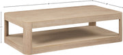 Reeves Solid Wood And Burl Veneer Coffee Table in Natural - 99068Oak-CT