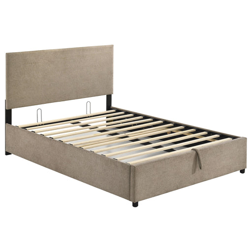 Reeves Upholstered Full Lift-Top Storage Platform Bed Tan - 315918TANF