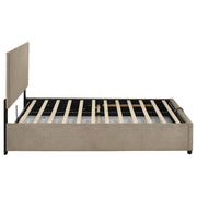 Reeves Upholstered Full Lift-Top Storage Platform Bed Tan - 315918TANF