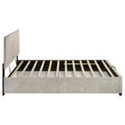 Reeves Upholstered Queen Lift-Top Storage Platform Bed Beige - 315918BGEQ