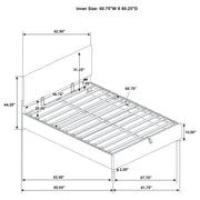 Reeves Upholstered Queen Lift-Top Storage Platform Bed Tan - 315918TANQ