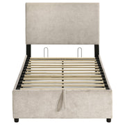 Reeves Upholstered Twin Lift-Top Storage Platform Bed Beige - 315918BGET