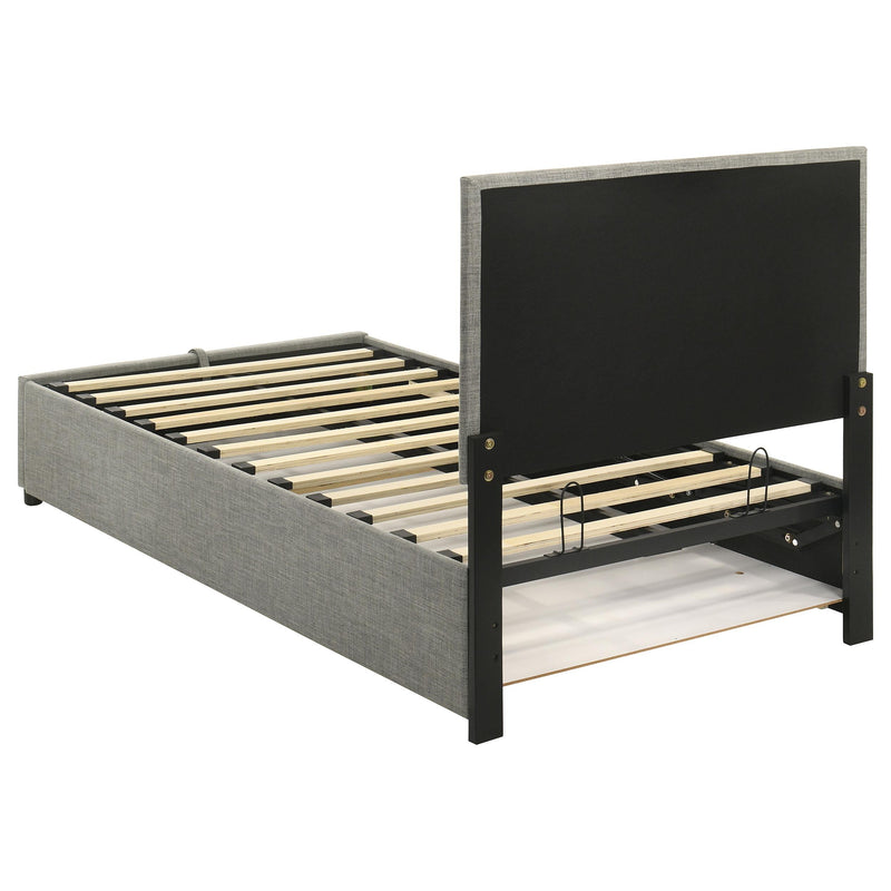 Reeves Upholstered Twin Lift-Top Storage Platform Bed Grey - 315918GRYT