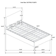 Reeves Upholstered Twin Lift-Top Storage Platform Bed Tan - 315918TANT