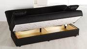 Regata 3 Seat Sleeper (Escudo Black - Pu) 1 Piece - Gate FurnitureSleeper Sofa