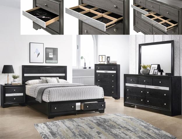 Regata Black Dresser - Gate FurnitureDresser