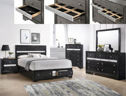 Regata Black Nightstand - Gate FurnitureNightstand