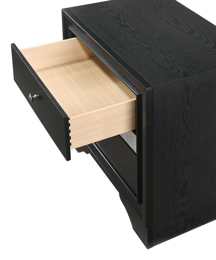 Regata Black/Silver Storage Platform Bedroom Set - Gate FurnitureBedroom Set