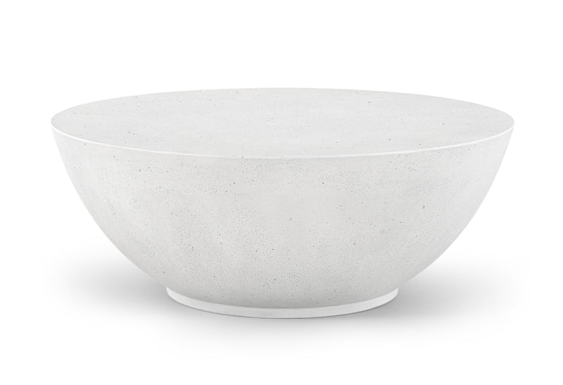 Reggio Concrete Indoor/Outdoor Coffee Table in White - 99040White-CT