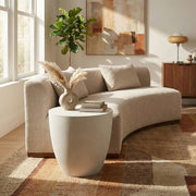 Reggio Concrete Indoor/Outdoor End / Side Table in White - 99040White-ET