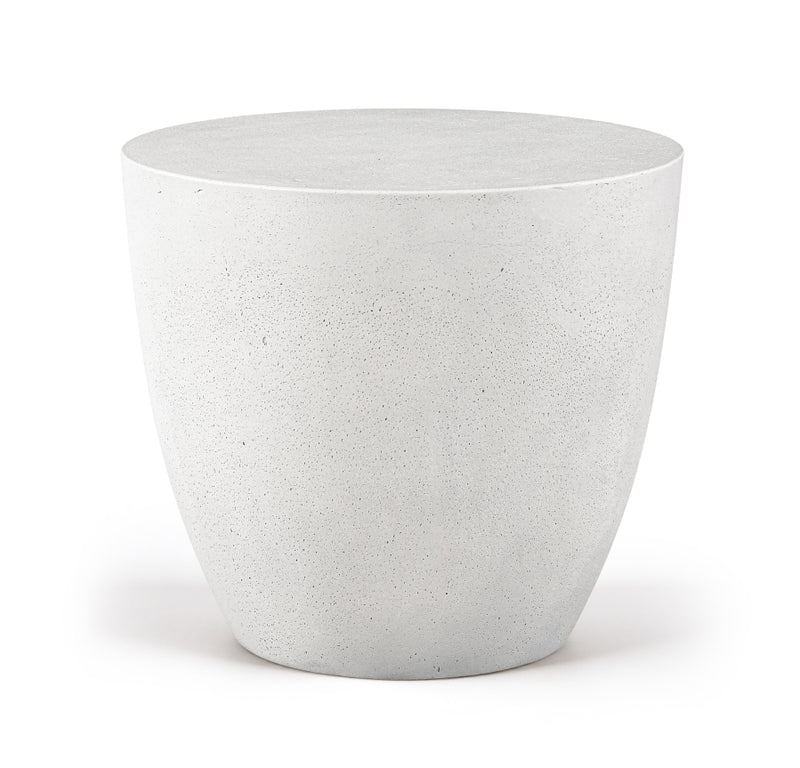 Reggio Concrete Indoor/Outdoor End / Side Table in White - 99040White-ET