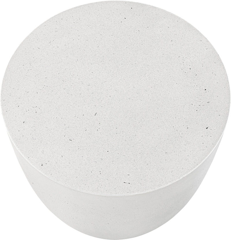 Reggio Concrete Indoor/Outdoor End / Side Table in White - 99040White-ET