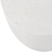 Reggio Concrete Indoor/Outdoor End / Side Table in White - 99040White-ET