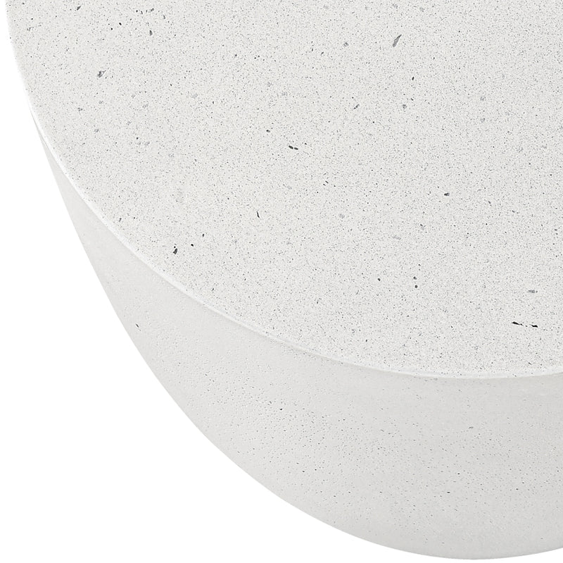 Reggio Concrete Indoor/Outdoor End / Side Table in White - 99040White-ET