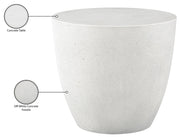 Reggio Concrete Indoor/Outdoor End / Side Table in White - 99040White-ET