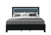 Reid Black Full Bed Group With Led - Gate FurnitureBedroom Set