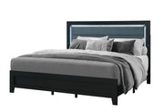 Reid Black Full Bed Group With Led - Gate FurnitureBedroom Set