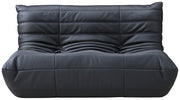 Relax 54.75" Vegan Leather Upholstered Loveseat in Black - 44063Black-L