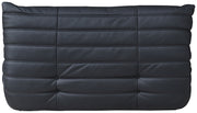 Relax 54.75" Vegan Leather Upholstered Loveseat in Black - 44063Black-L