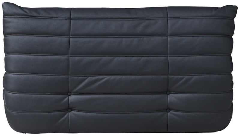 Relax 54.75" Vegan Leather Upholstered Loveseat in Black - 44063Black-L