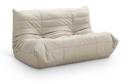 Relax 54.75" Vegan Leather Upholstered Loveseat in Cream - 44063Cream-L
