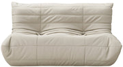 Relax 54.75" Vegan Leather Upholstered Loveseat in Cream - 44063Cream-L