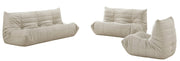Relax 54.75" Vegan Leather Upholstered Loveseat in Cream - 44063Cream-L