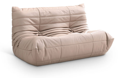 Relax 54.75" Vegan Leather Upholstered Loveseat in Natural - 44063Tan-L