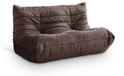 Relax 54.75" Velvet Upholstered Loveseat in Brown - 44064Brown-L