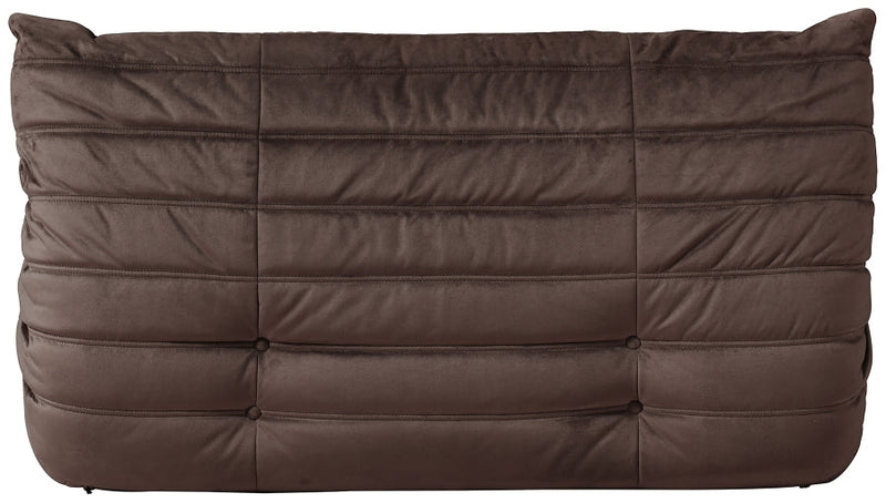 Relax 54.75" Velvet Upholstered Loveseat in Brown - 44064Brown-L