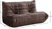 Relax 54.75" Velvet Upholstered Loveseat in Brown - 44064Brown-L