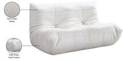 Relax 54.75" Velvet Upholstered Loveseat in Cream - 44064Cream-L
